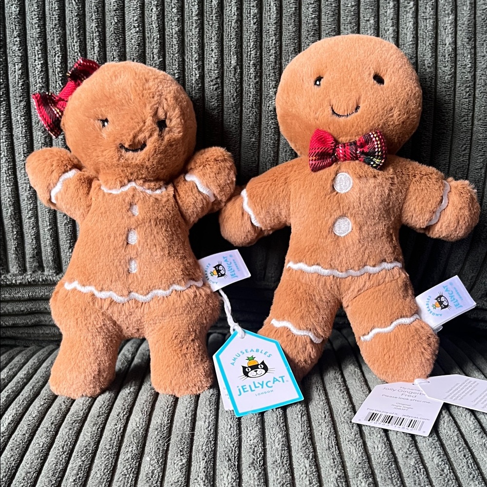 Jellycat Gingerbread Pair Fred & Ruby